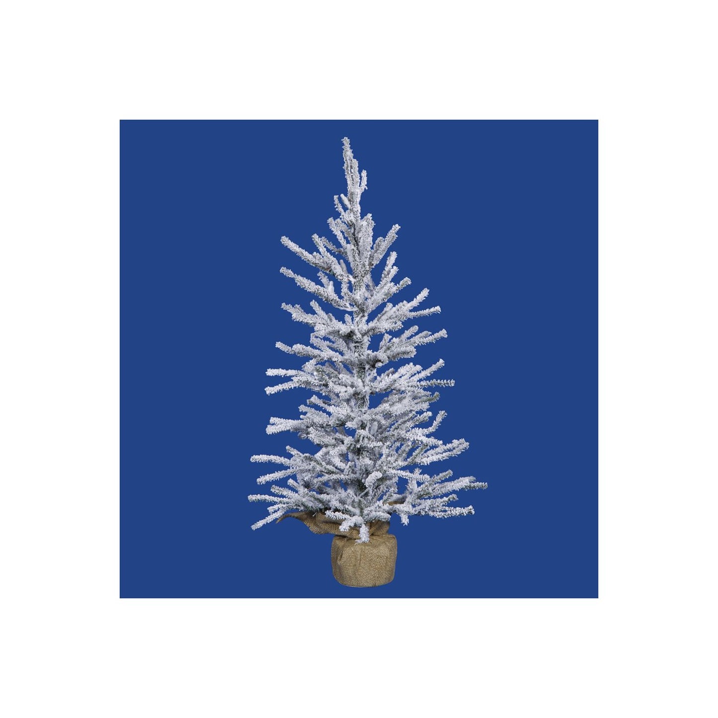 Vickerman 30" Flocked Angel Pine Artificial Christmas Tree, Unlit, PVC