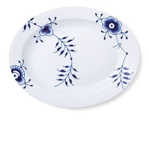 Royal Copenhagen Blue Fluted Mega Oval Platter Large, Porcelain