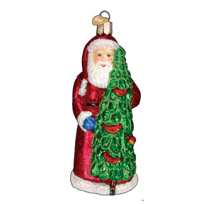 Old World Christmas Santa With Calling Birds Ornament
