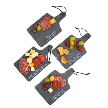 Two's Company Set of 4 Slate Personal Charcuterie Boards