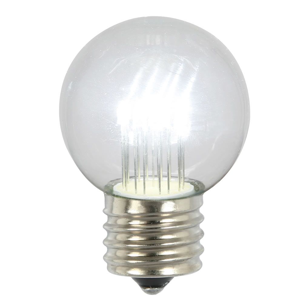 Vickerman Glass G50 Transparent Led Replacement Bulb, 5 Per Box