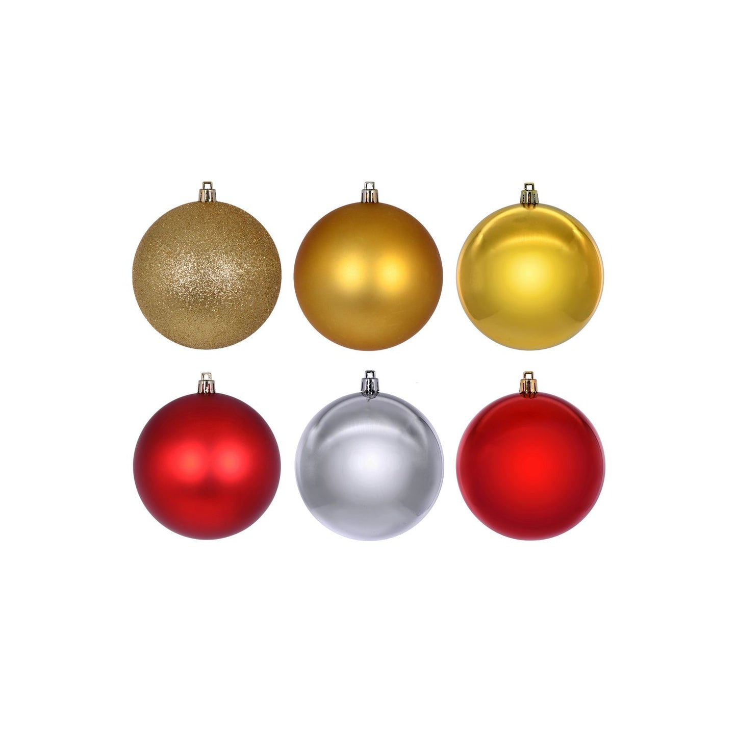 Vickerman 3" Gold, Red, And Silver Ornament Assortment, 12 Per Box