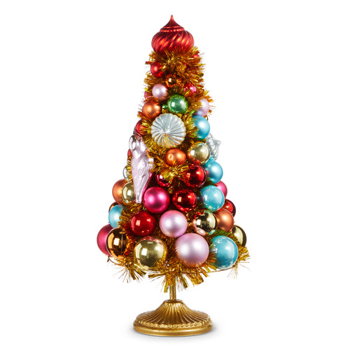 Raz Imports 2023 Charming Holiday Ornament Tree On Pedestal