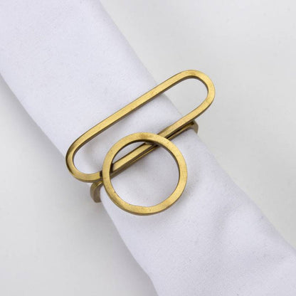 Quest Collection Sculptural Napkin Rings Set