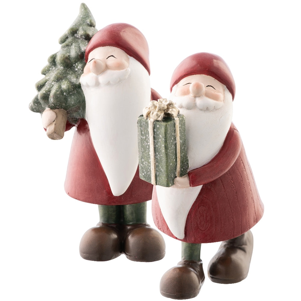 Belleek Set Of Two Santas Figurine