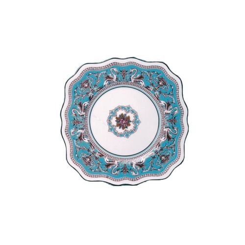 Wedgwood Florentine Turquoise Square Dessert Plate 8"