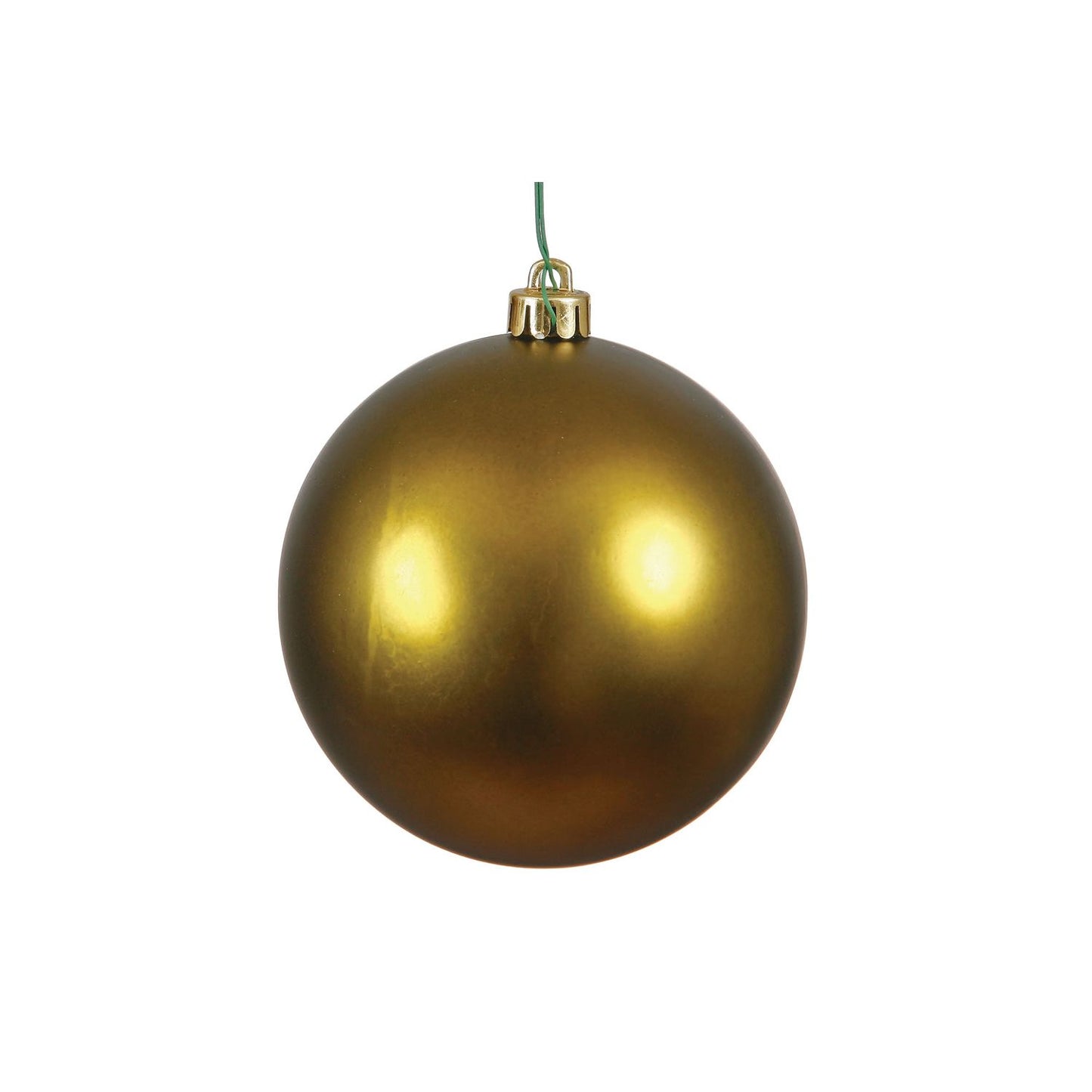 Vickerman 3" Olive Matte Ball Ornament, 12 per Bag, Plastic