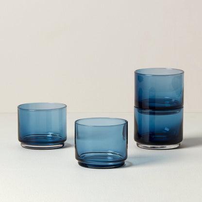 Lenox Tuscany Classics Stackable Glass Set Of 4, Blue