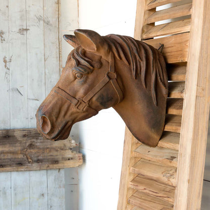 Park Hill Collection Estate Stone Wall Mount Horse Head