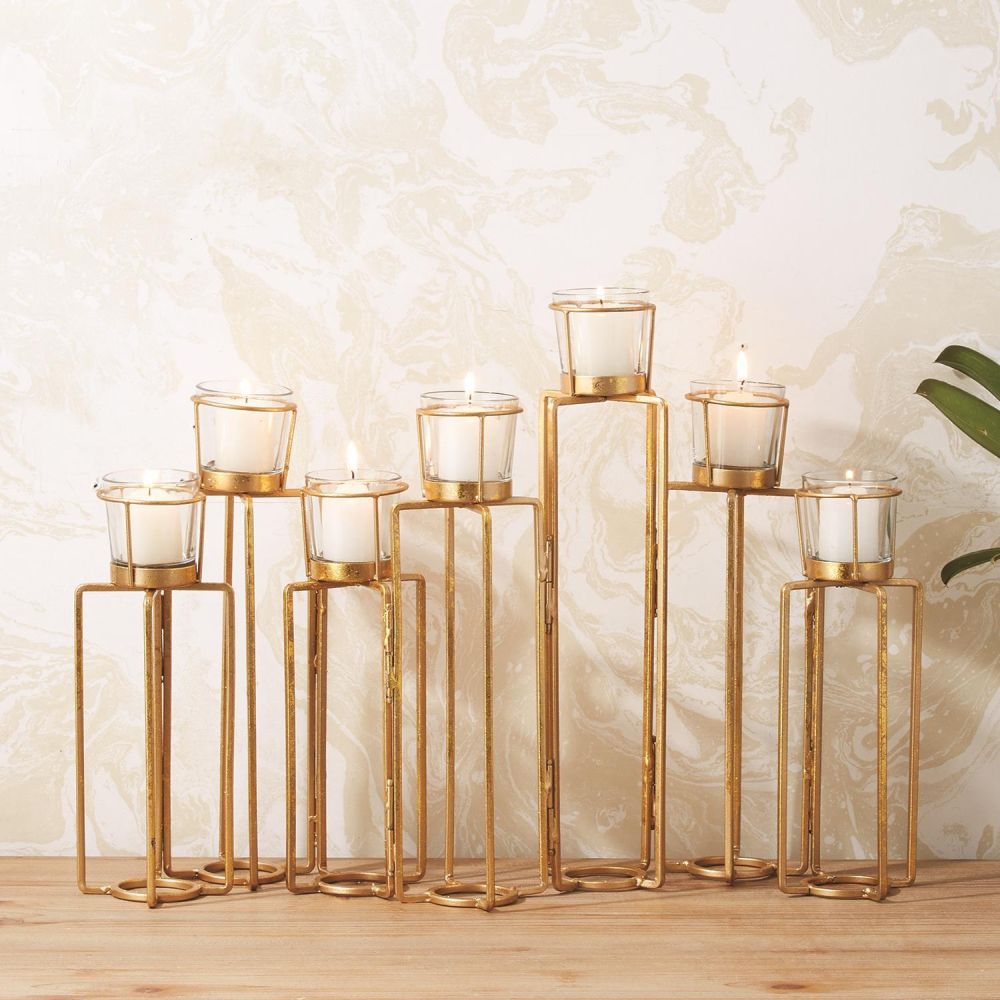 Two's Company Serpentine Set of 7 Candleholders