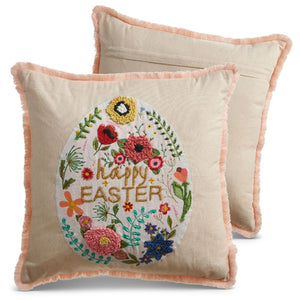 Raz Imports 2024 Easter 18" Happy Easter Egg Pillow
