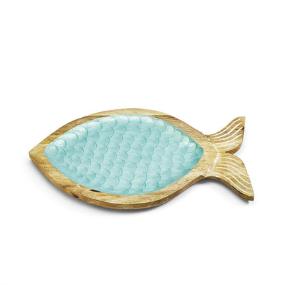 Two's Company Shimmering Scales Fish Tray, Hand-Crafted