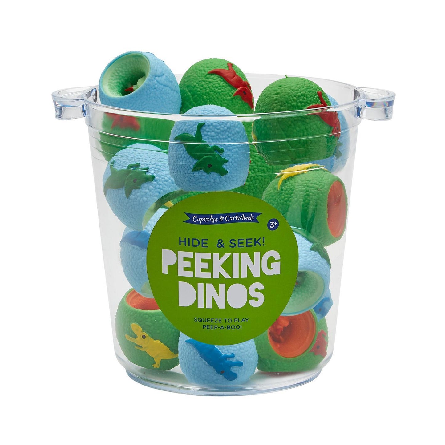 Two's Company Two's Company Hide-&-Peek 28-Pieces Dino Egg w/ Bucket in 2 Colors