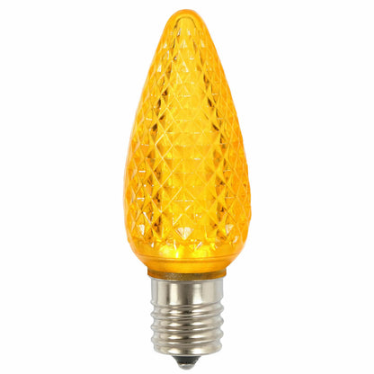 Vickerman C9 LED Yellow Faceted Replacement Bulb, package of 25, Plastic