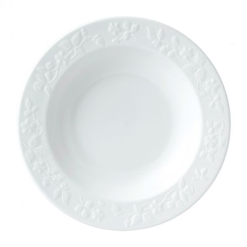 Wedgwood Wild Strawberry White Rim Soup Plate 8.9 Inch
