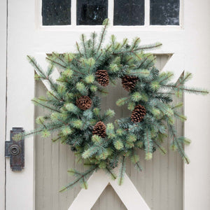 Park Hill Collection Blue Spruce Wreath With Led Lights, Large