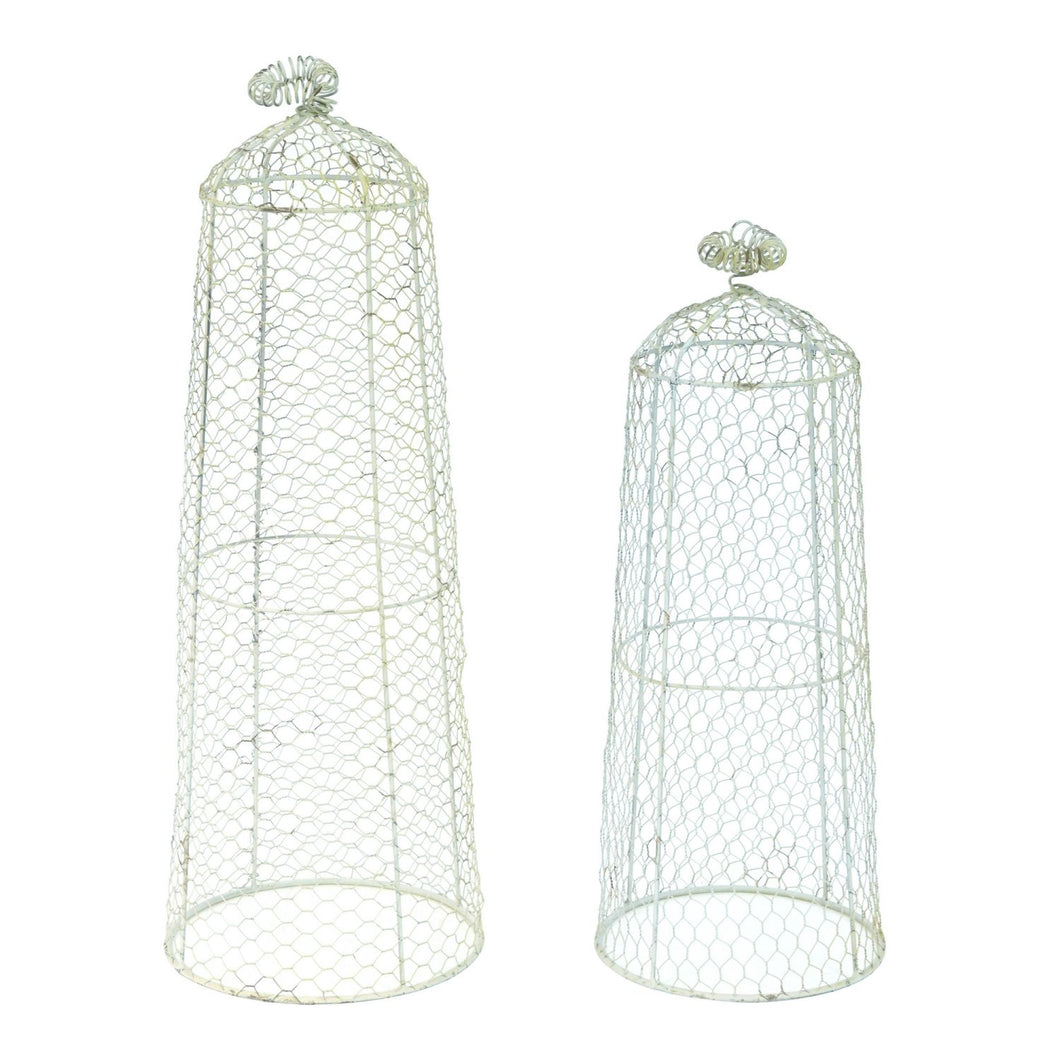 Transpac Metal Woven Wire Cloche, Set Of 2