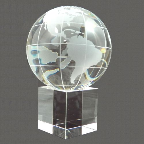 Bey Berk 4" Acetate Etched Glass Globe With Base