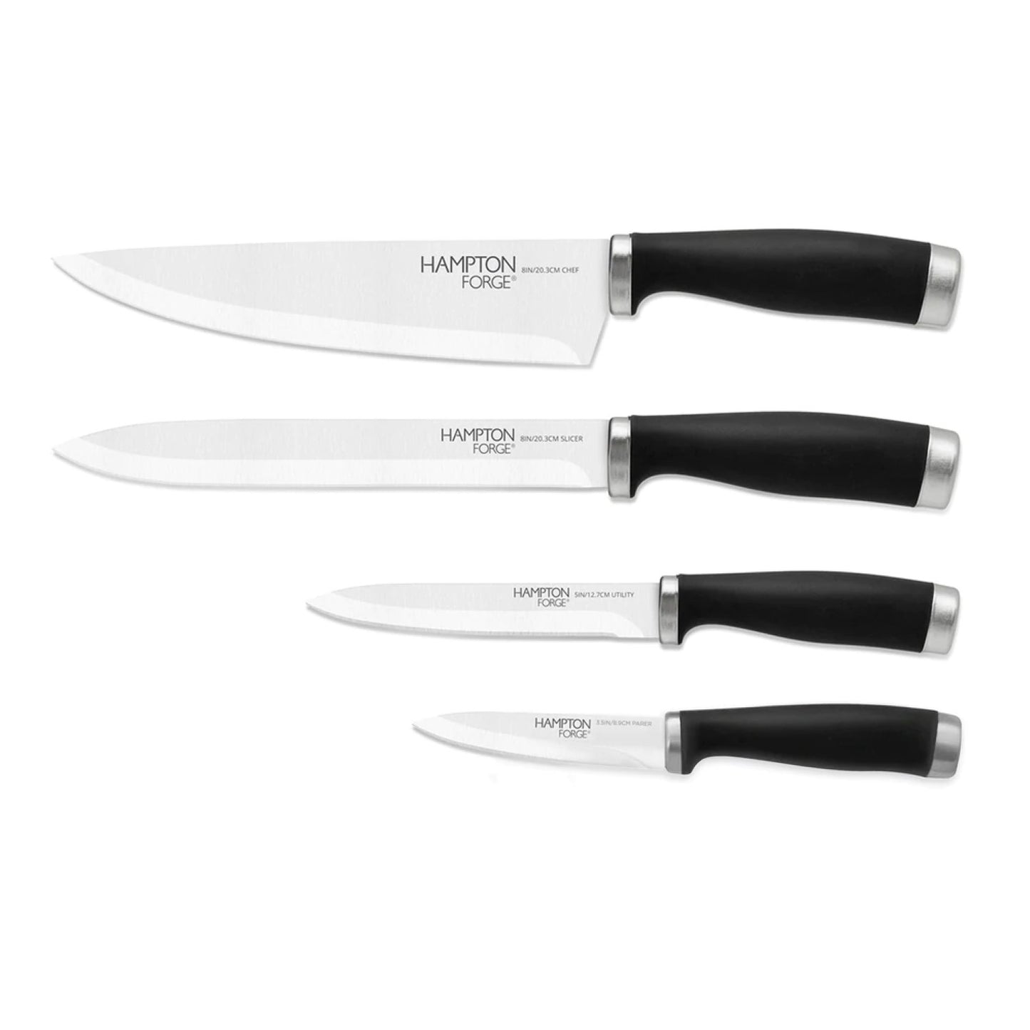 Lenox Hampton Forge Epicure Black 4-Piece Soft Grip Cutlery Set