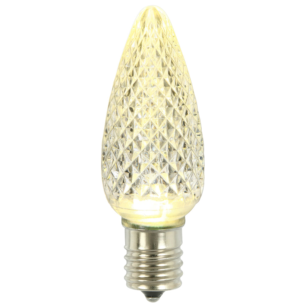 Vickerman C9 LED Warm White Faceted Replacement Bulb, package of 25, Plastic