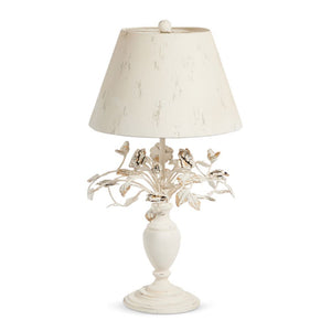 Raz Imports 2024 The English Manor 26" Distressed Floral Lamp With Shade