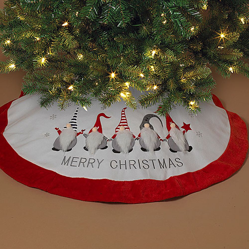 Gerson Company 48" Gnomes "Merry Christmas" Tree Skirt