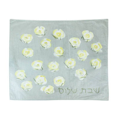 Quest Collection White Roses Challah Cover