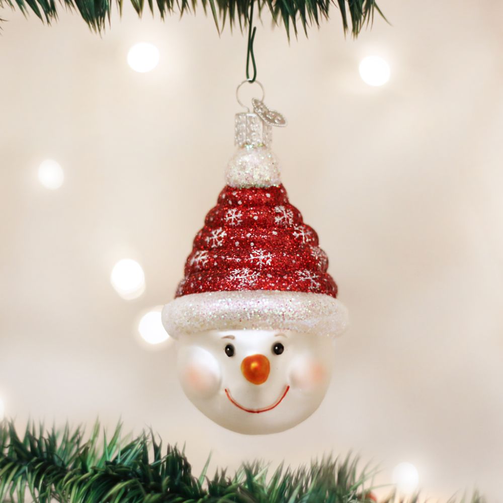 Old World Christmas Glistening Candy Coil Snowman