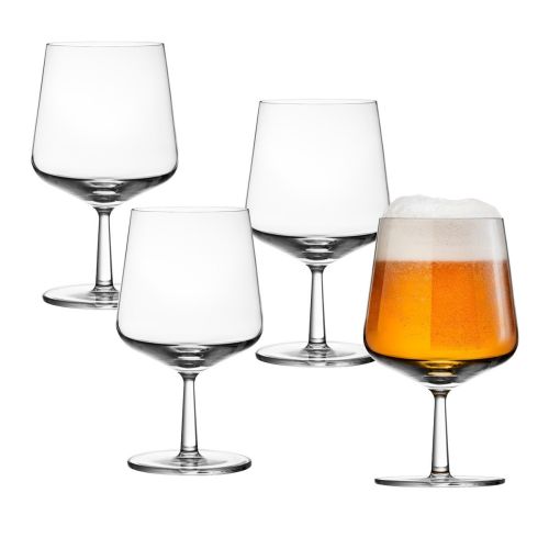 Iittala Essence Beer 16 Oz., Set of 4, Clear, Glass