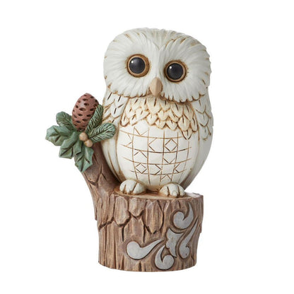 Enesco Jim Shore Heartwood Creek Woodland Owl On Tree Stump Figurine