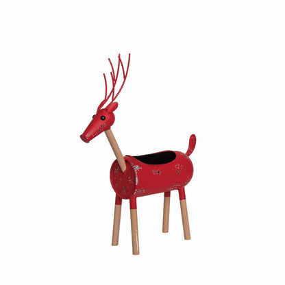 Transpac Metal Red Reindeer