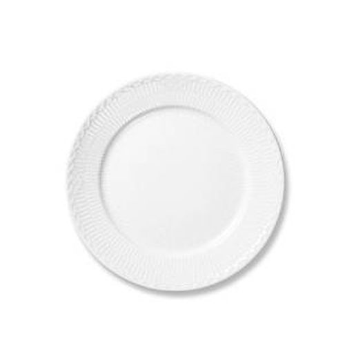 Royal Copenhagen White Fluted Half Dessert/Salad Plate, 7.5 inches, Porcelain