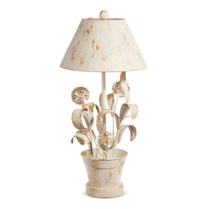 Raz Imports 2024 In Bloom 31" Distressed Floral Lamp With Shade