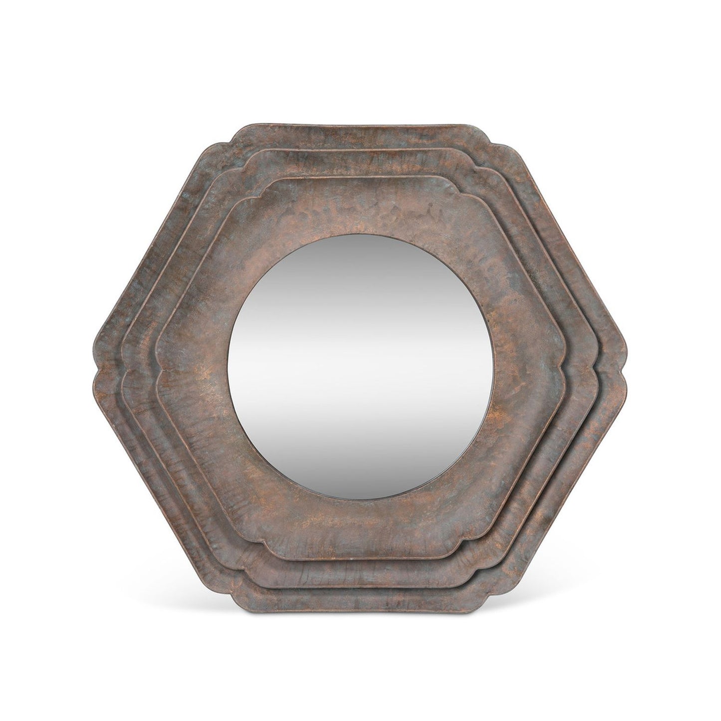 Park Hill Collection Round Hex Layered Mirror