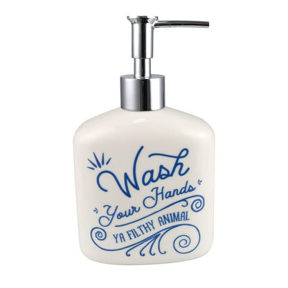 Enesco Our Name Is Mud Soap Dispenser Wash Your Hands