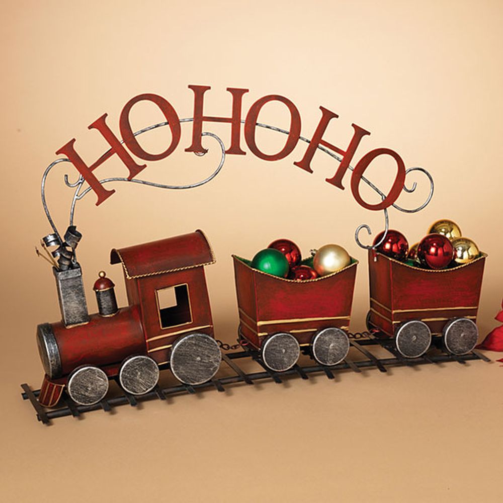 Gerson Company 28" Metal "Ho-Ho-Ho" Holiday Train