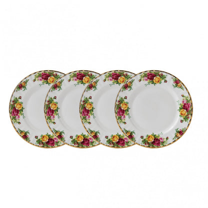 Royal Albert Old Country Roses Plate 8in, Set of 4