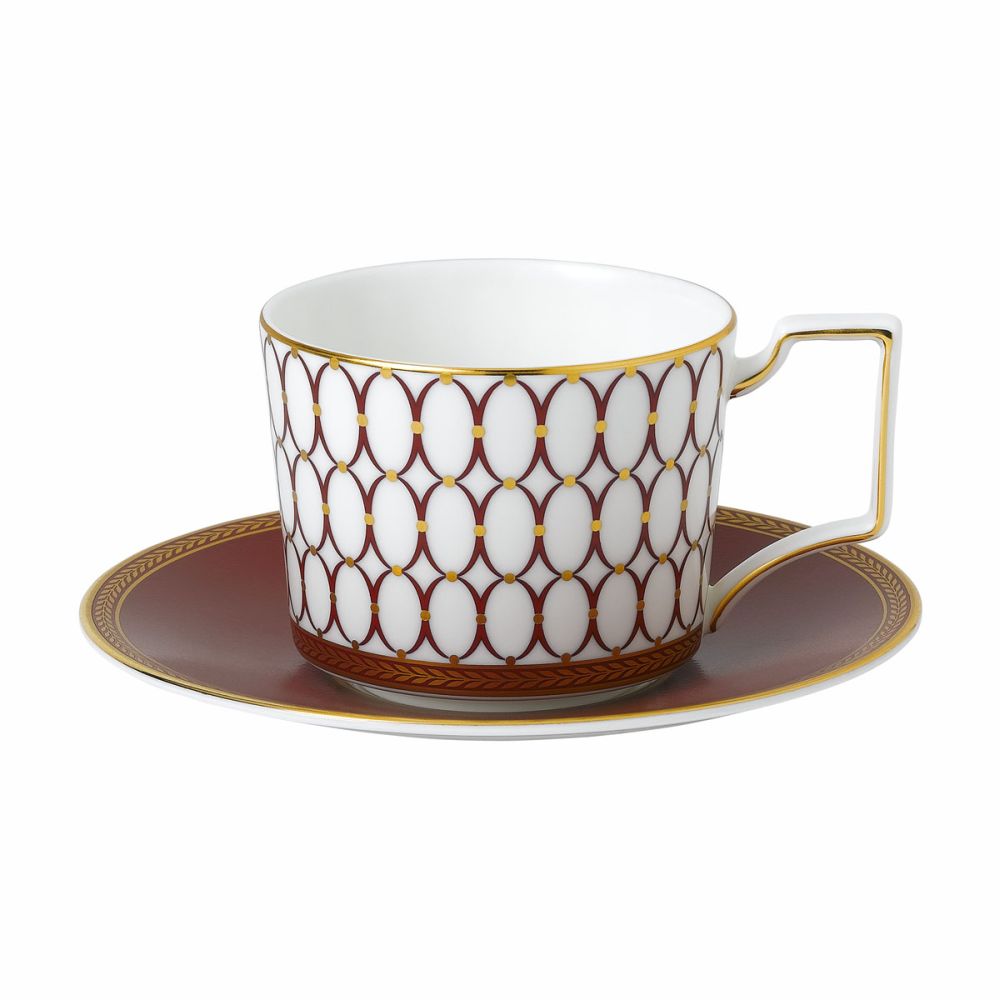 Wedgwood Renaissance Red Teacup And Saucer