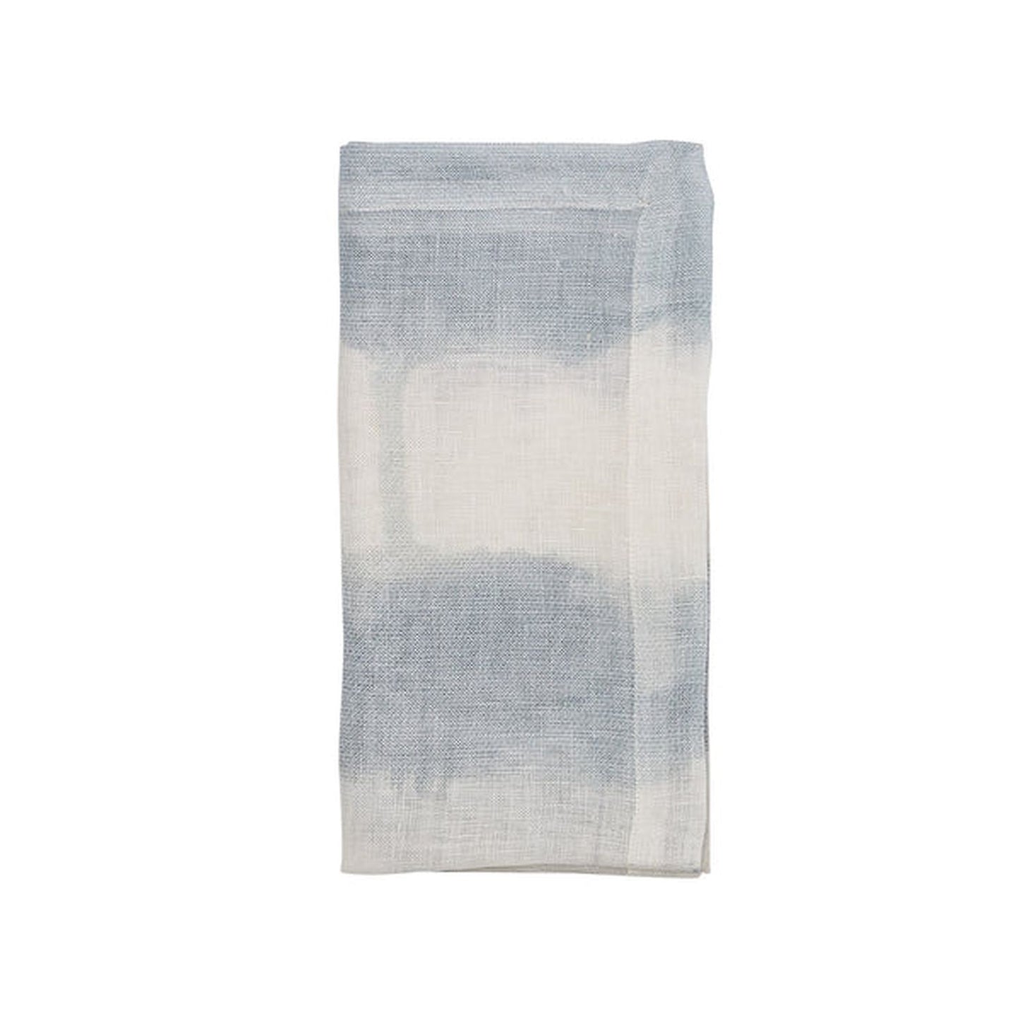 Kim Seybert Watercolor Stripe Napkin in White, Blue & Gray, Set of 4