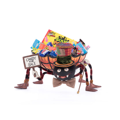 Katherine's Collection 2024 Broomstick Acres Spider Candy Dish, 9-Inch Table Top