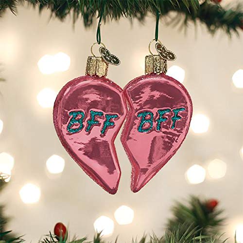 Old World Christmas Bff Hearts Ornament