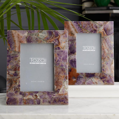 Two's Company Amethyst Set of 2 Photo Frames
