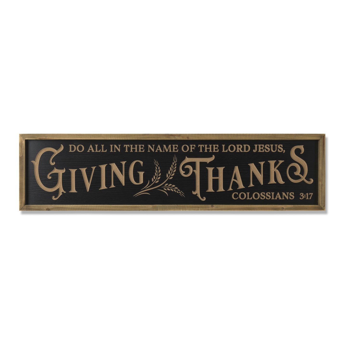 Gerson Company 31.5"L Wood Engraved Harvest Wall Decor