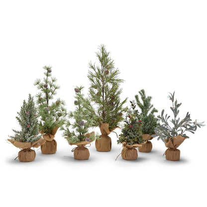 Two's Company 7-Piece Frosted Evergreens Holiday Tree Unit