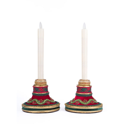 Katherine's Collection 2024 Holiday Magic Candle Sticks Set Of 2, 4.5-Inch