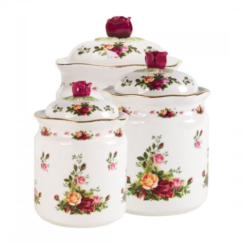 Royal Albert Old Country Roses Canister, 3 Piece Set