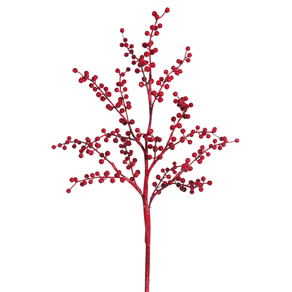 Vickerman Red Berry Artificial Christmas Spray. Includes 6 Sprays Per Pack