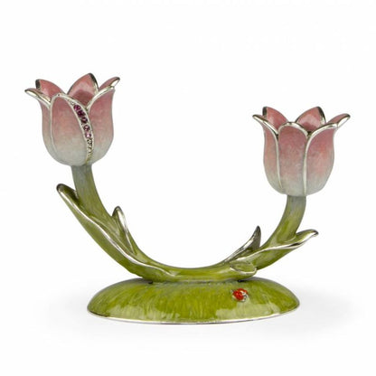 Quest Collection Double Tulip Candle Holder