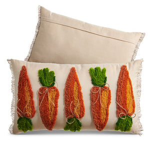 Raz Imports 2024 The Carrot Patch 24" Loop And Knot Carrot Lumbar Pillow