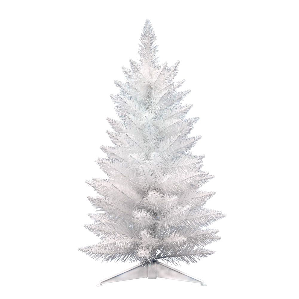 Vickerman 30" Sparkle White Spruce Pencil Artificial Christmas Tree, Unlit, PVC
